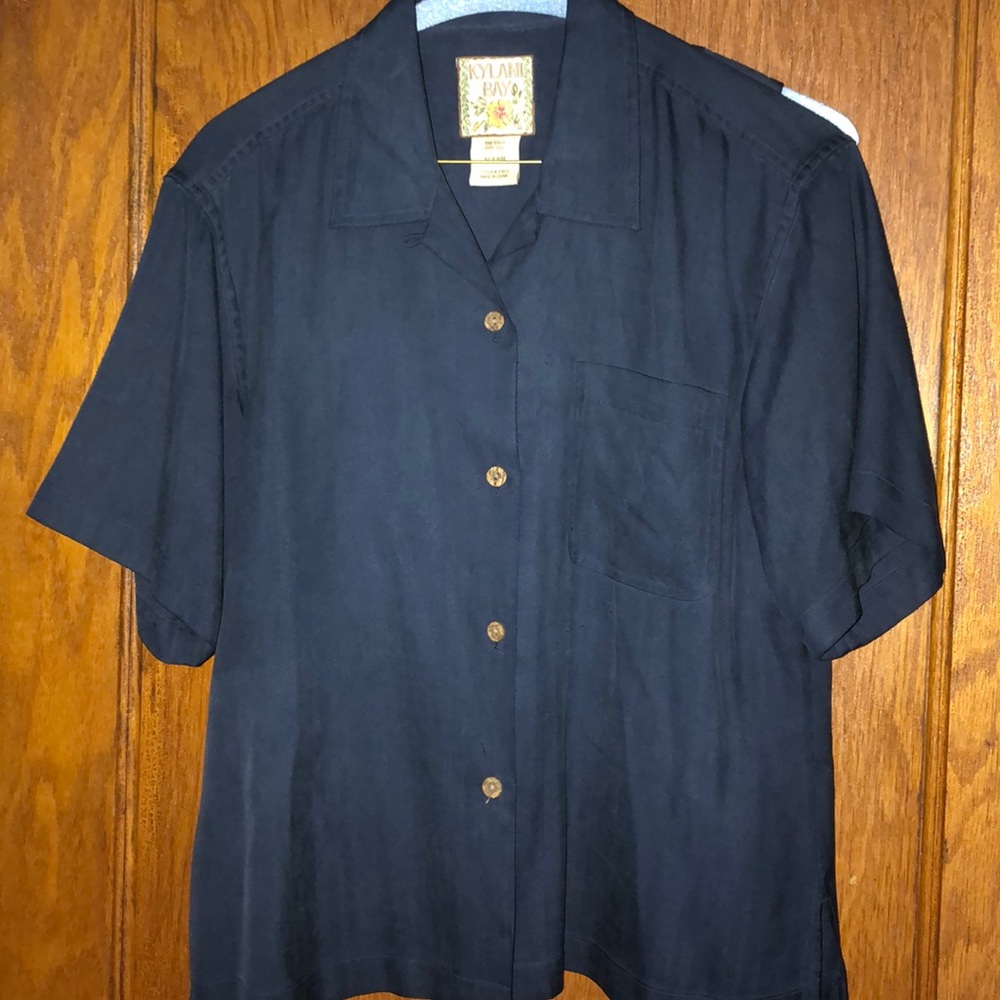 Kylani Bay Women’s Navy Blue 2PC Blouse Cami